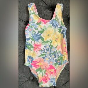 Old Navy Floral Swimsuit One Piece 18-24 months Toddler Baby EUC